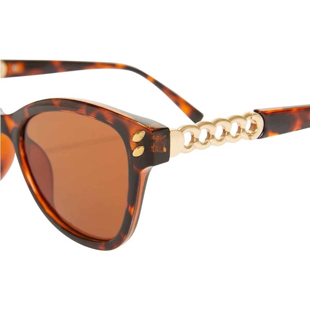 Summer and Rose Amber Links Sunglasses Womens Tortoise Shell Brown Gold Classic - Picture 3 of 6
